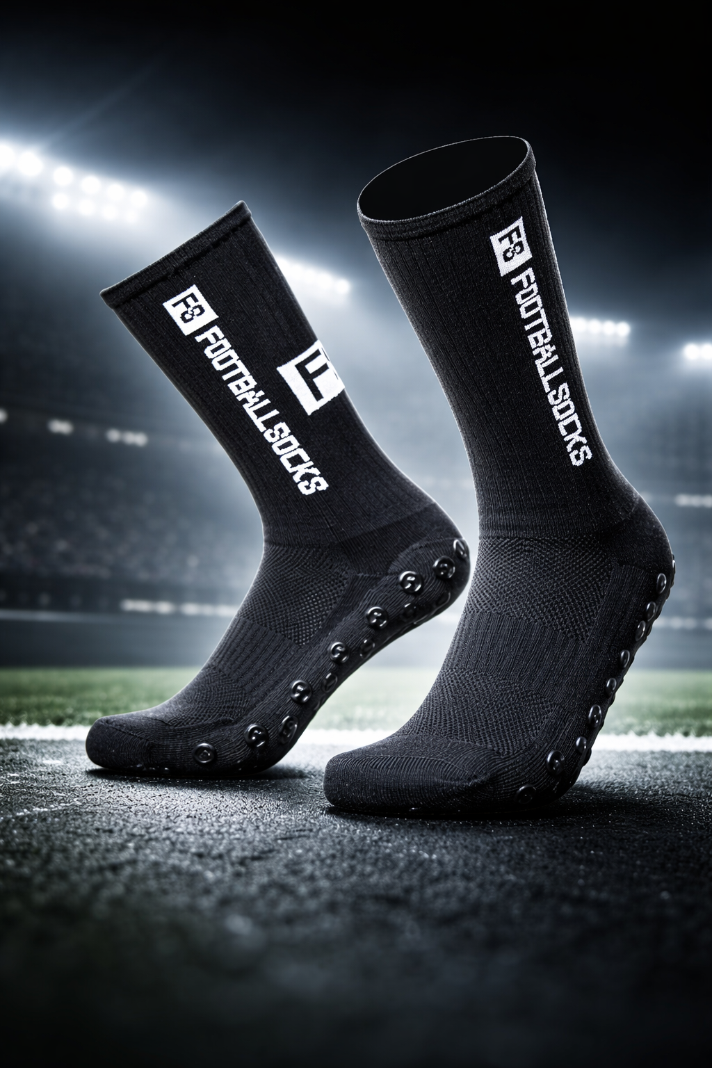 Gripsokken voetbal (zwart) – anti-blaren – maat 38-46